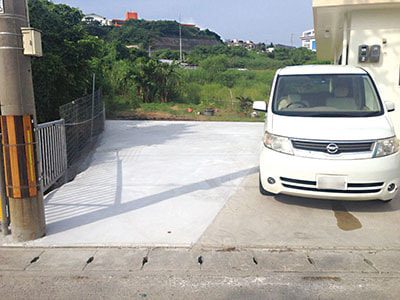 お庭を駐車場へ