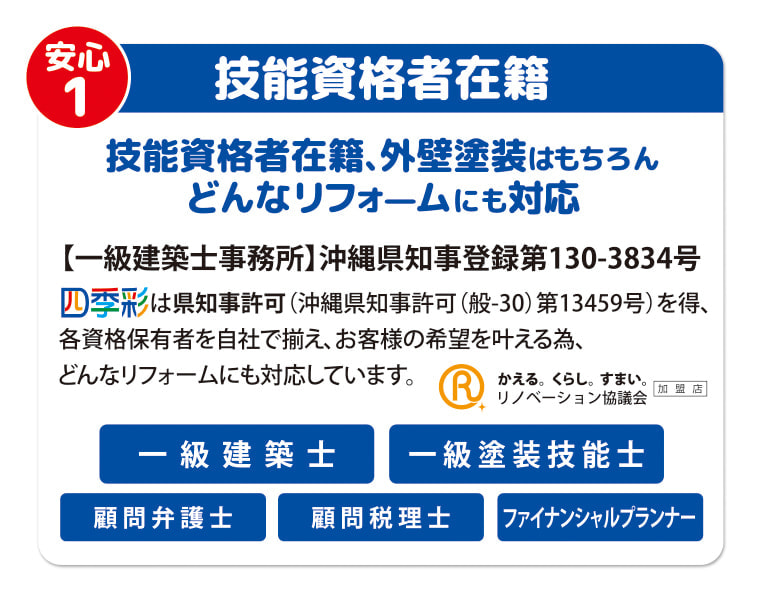 技能資格者多数在籍