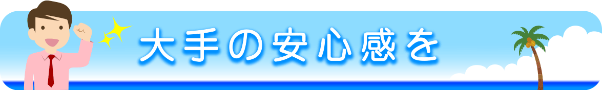 大手の安心感を